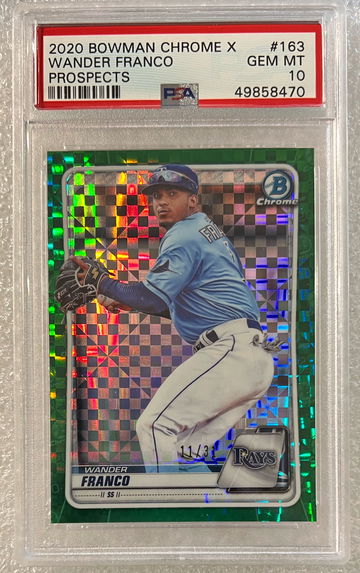 2020 Bowman Chrome X Wander Franco RC #’d 11/31 PSA 10 GEM MINT