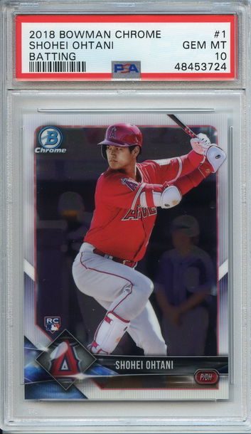 Shohei Ohtani Bowman Chrome Batting Rookie PSA 10 NEP 724