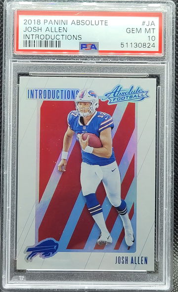 2018 Absolute Introductions #JA Josh Allen Rookie RC Buffalo Bills POP 10 PSA 10