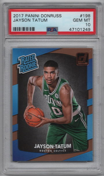 2017 Panini Donruss #198 Jayson Tatum RC PSA 10 Gem Mint