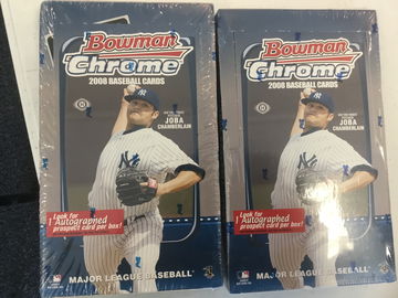 2 boxes-2008 Bowman Chrome baseball hobby boxes