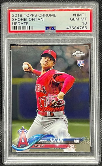2018 TOPPS CHROME UPDATE SHOHEI OHTANI HMT1 PSA 10