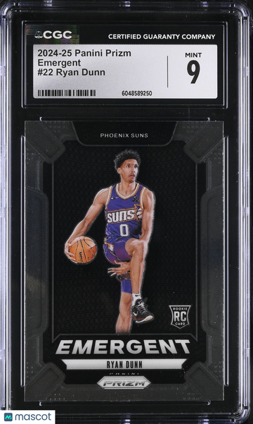 2024-25 Panini Prizm Ryan Dunn #22 Emergent CGC 9