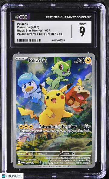 2023 Pokémon Black Star Promos Pikachu Paldea Evolved Elite Trainer Box CGC 9 #027