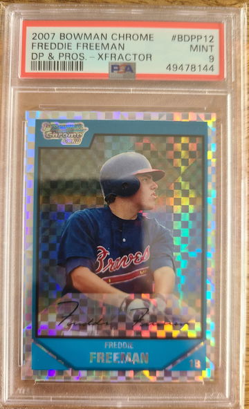 2007 Bowman Chrome XFractor Freddie Freeman 257/299 PSA 9