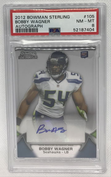 2012 Bowman Sterling #105 Bobby Wagner Rookie Auto PSA 8 