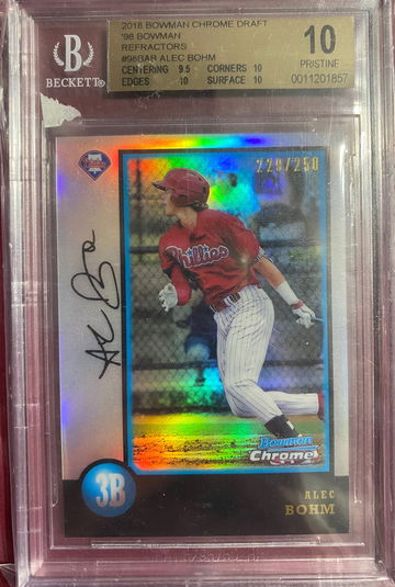 Alec Bohm 2018 Bowman Chrome Draft Refractor BGS 10