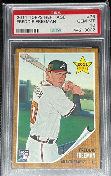 PSA 10 2011 Topps Heritage Freddie Freeman #76 RC