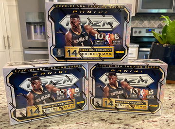 (3) 2020-21 Prizm Basketball *TARGET EXCLUSIVE* Mega Box — 14 Red Ice Prizms, 4 Silver Prizms Per Box