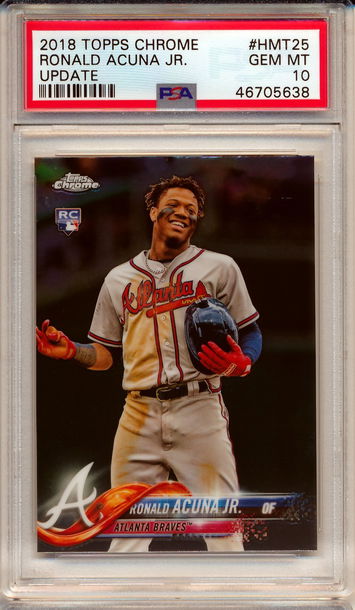 2018 Topps Chrome Update Ronald Acuna PSA 10