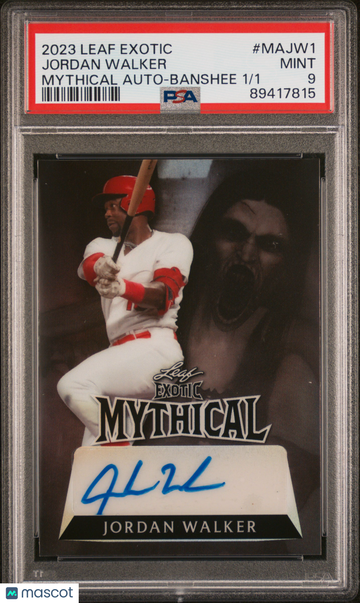 2023 Leaf Exotic Mythical Autographs Jordan Walker #MAJW1 Banshee /1 PSA 9