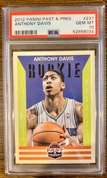 2012 Anthony Davis Past and Present Rookie PSA 10