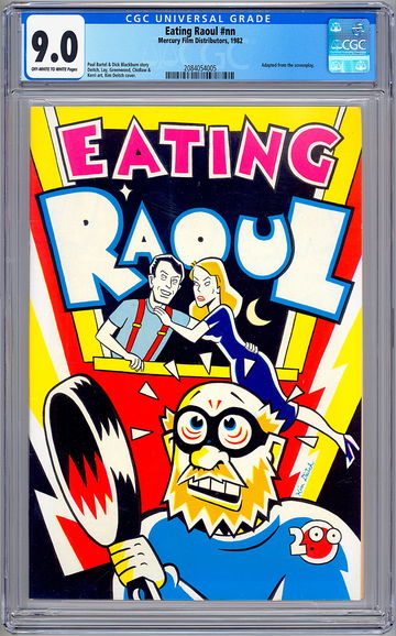 EATING RAOUL #NN CGC 9.0 ADAPTATION ORIGINAL MOVIE SCREENPLAY PAUL BARTEL 1982