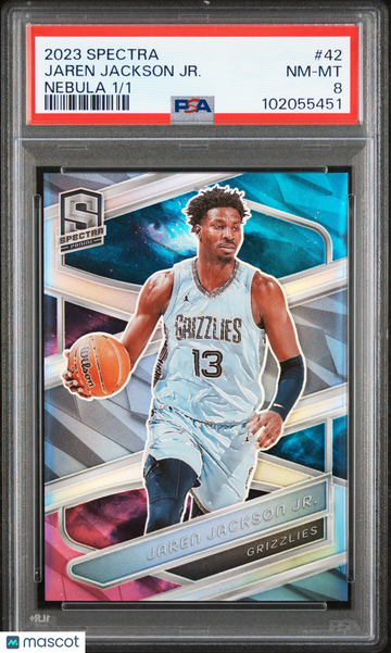2023 Panini Spectra Jaren Jackson JR. #42 Nebula /1 PSA 8
