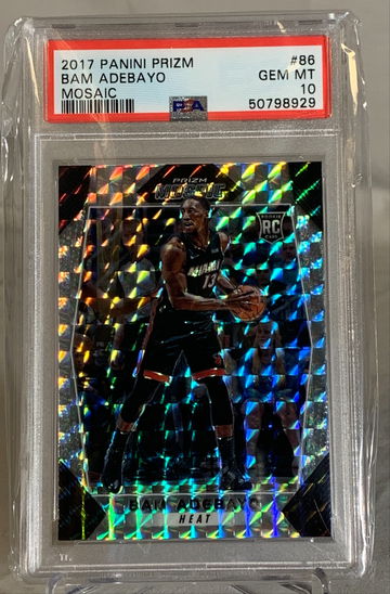 2017-18 Panini Prizm Bam Adebayo Heat #86 MOSAIC PRIZM PSA 10 GEM MINT #50798929