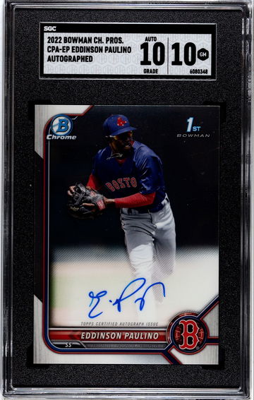 SGC 10 2022 Bowman Chrome Eddinson Paulino Auto