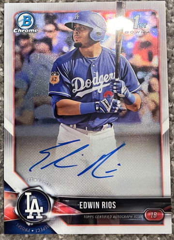 2018 Bowman Chrome Edwin Rios auto 