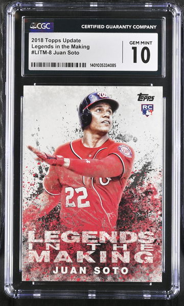 2018 TOPPS JUAN SOTO UPDATE LEGENDS IN THE MAKING #LITM-8 CGC 10 BL.D1.01