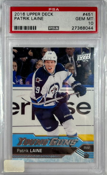 2016 Upper Deck Patrik Laine Young Guns Rookie Card PSA 10 Gem Mint
