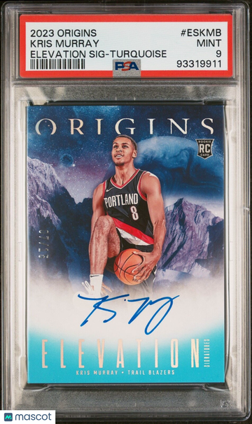 2023 Origins Kris Murray #ES-KMB Blue Rookie Turquoise PSA 9 Panini Authentic