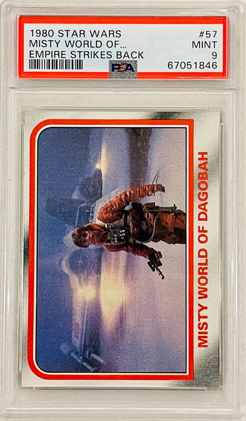 1980 Star Wars Empire Strikes Back #57 Misty World of Dagobah Luke Skywalker PSA 9 Mint