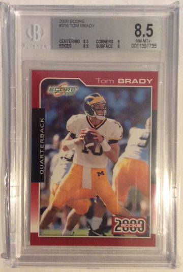 2000 Score #316 Tom Brady BGS 8.5 Rookie Rc