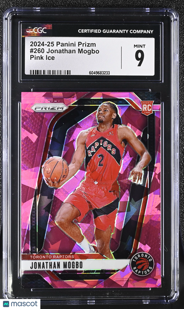 2024-25 Panini Prizm Jonathan Mogbo #260 Pink Ice CGC 9
