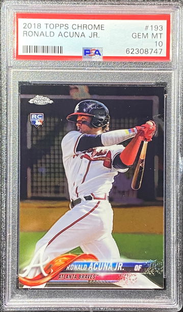 2018 Topps Chrome Ronald Acuna Jr Rookie PSA 10 Gem Mint