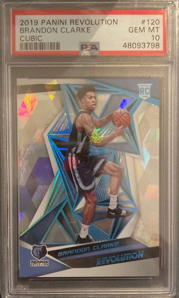 2019-20 Brandon Clarke Rookie RC #/50 Cubic Panini Revolution #120 PSA 10