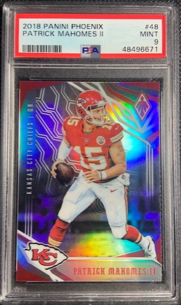 2018 Panini Phoenix Refractor Patrick Mahomes ll #48 Second Year PSA 9 Mint MVP