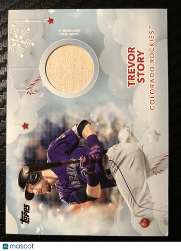 Trevor Story 2020 Topps Holiday Mega Bat Relic WHR-TS Colorado Rockies, FREE S&H