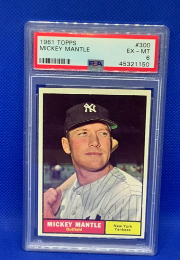 1961 TOPPS MICKEY MANTLE #300 PSA 6