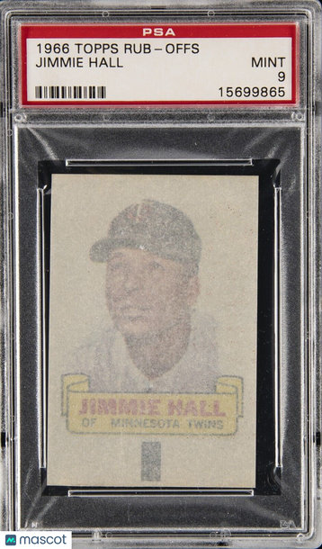 1966 Topps Rub-Offs Jimmie Hall PSA 9 MINT!
