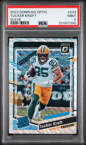 2023 Donruss Optic Wave Tucker Kraft #243 /300 PSA 9