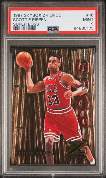 1997 SKYBOX SCOTTIE PIPPEN Z-FORCE BOSS SUPER BOSS #16 PSA 9