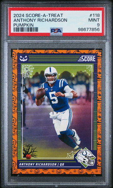 2024 Panini Score-a-Treat Pumpkin Anthony Richardson #118 PSA 9