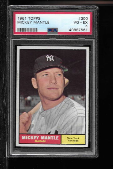 1961 TOPPS MICKEY MANTLE PSA 4