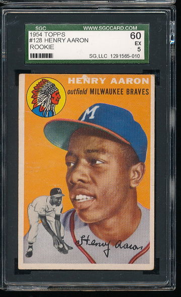 1954 Topps Hank Aaron RC #128 SGC 5 - Braves