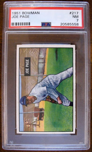 Joe Page 1951 Bowman #217 PSA 7 Yankees