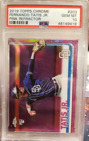 Fernando Tatis Jr 2019 Topps Chrome Pink Refractor 
