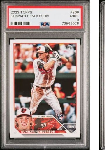 2023 GUNNAR HENDERSON 2023 Topps Series #206 PSA 9