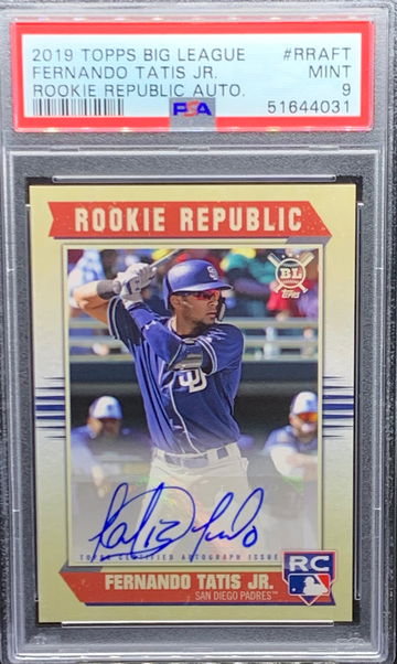 2019 Topps Big League Fernando Tatis Jr. Rookie Republic Auto RC PSA 9