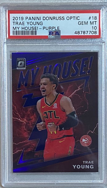 2019 Optic Trae Young My House Purple PSA 10