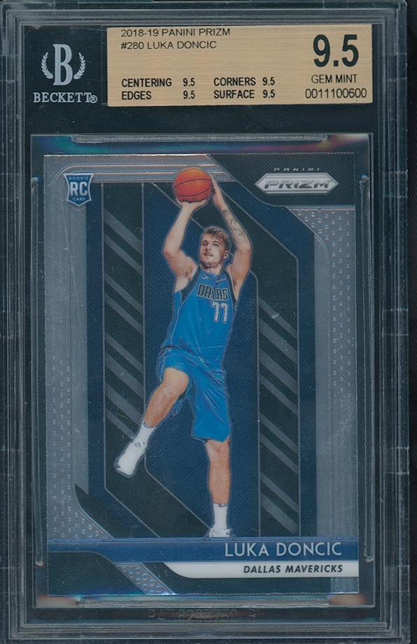 2018 Panini Prizm Luka Doncic Rookie Card RC #280 BGS 9.5 TRUE GEM