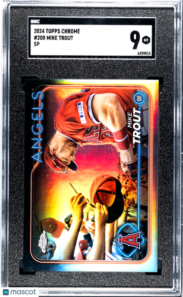 2024 Topps Chrome Mike Trout #200 SP SGC 9