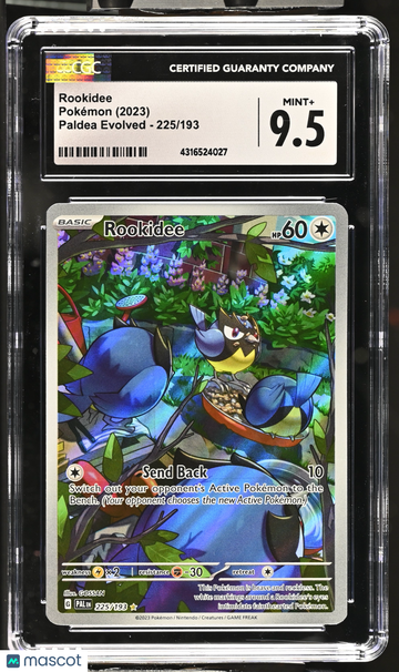 2023 Pokémon Paldea Evolved Rookidee Illustration Rare CGC 9.5 #225/193
