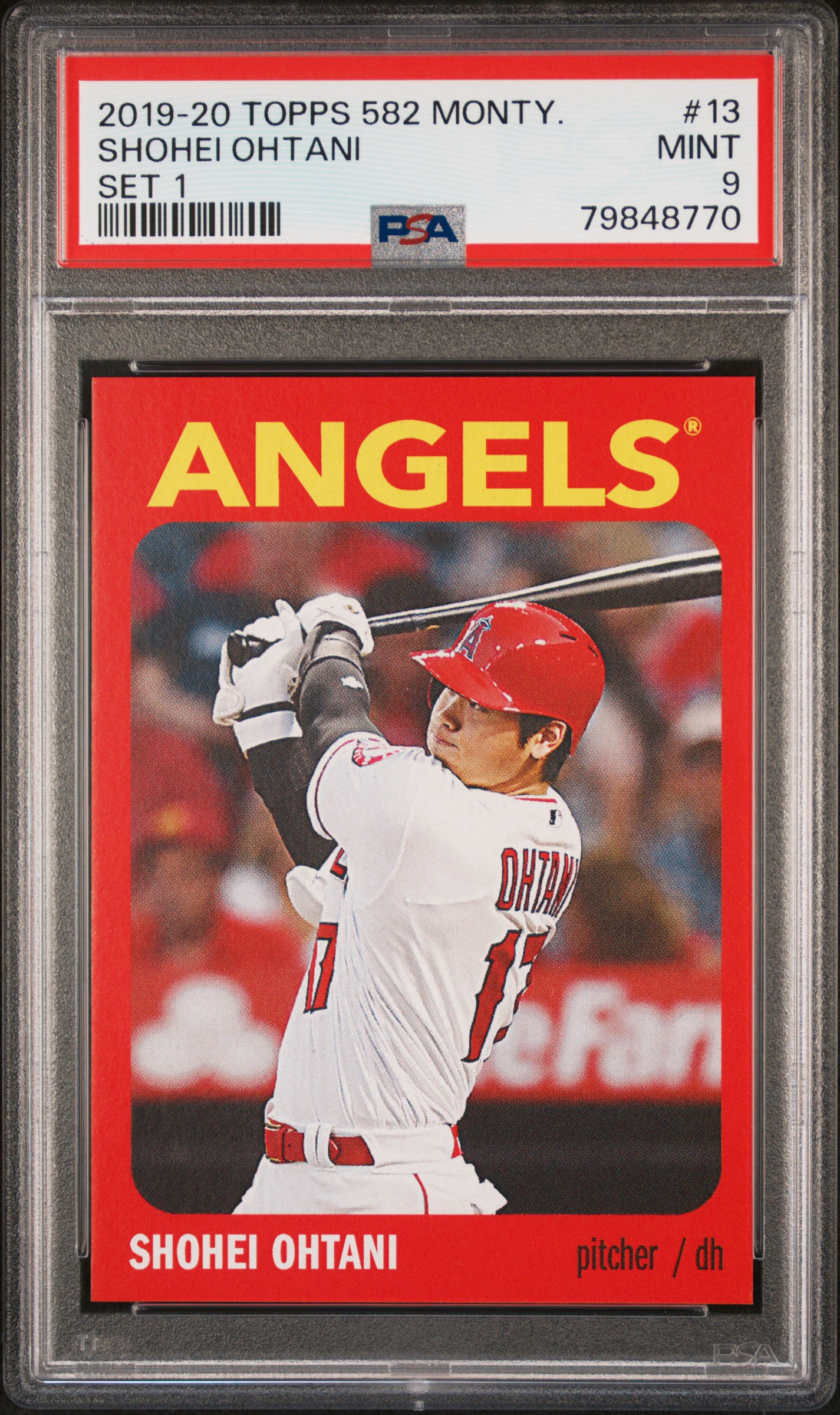 2019-20 Topps 582 Montgomery Set 1 #13 Shohei Ohtani PSA Mint 9