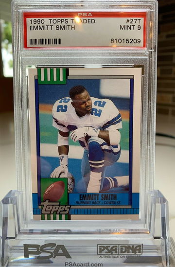 1990 Topps Traded Emmitt Smith #27T PSA 9