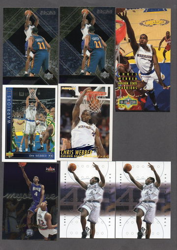 Chris Webber NBA Basketball Card Lot (23) HOF Kings Warrios Nice Variety