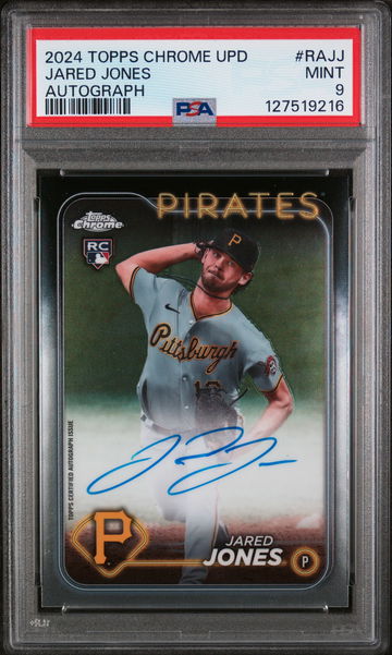 2024 Topps Chrome Update Chrome Baseball Update Series Autographs Jared Jones #RAJJ PSA 9
